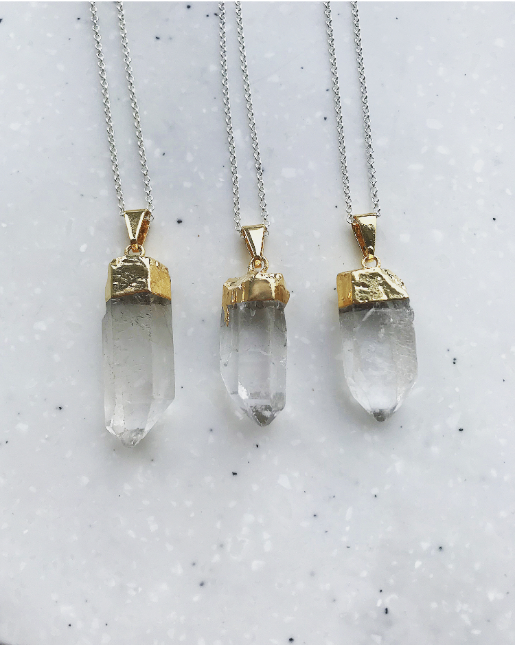 Clear Quartz Jewelry, Healing Crystal Necklace, Crystal Meditation.